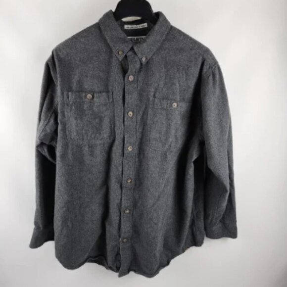 Duluth Trading Co. Shirt Men XL Gray Free Swingin Flannel L/S Button Down Collar - Picture 1 of 7